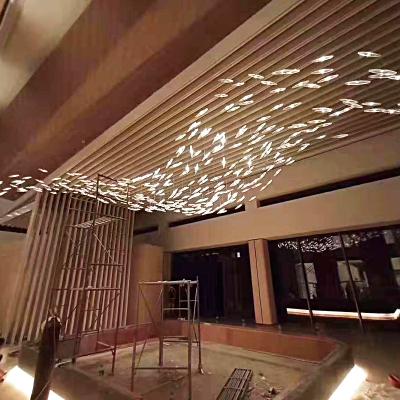 China Art Decoration Custom Pendant Small Modern Light Glass Stone Glass Chandelier For Staircase Hotel Lobby Art Glass Chandelier for sale