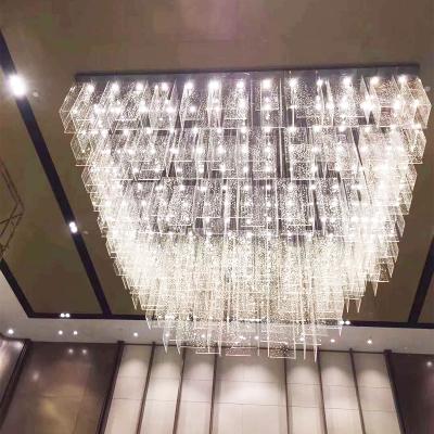 China Custom Modern Luxury Glass Art Glass Chandelier Modern Chandelier For Hotel for sale