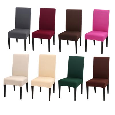 China Wedding Banquet Chair Cover Stretch Sheer Stretchable Color Elastic Spandex Dining Chair Covers For Dining Room Restaurant Hotel for sale