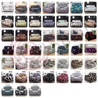 China 60 Elastic Patterns Fashion Waterproof Elastic Stretch I Shape Printed Pattern Couch Cover 2 Seat 3 Seat Sofa Cover for sale