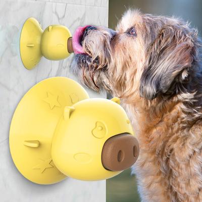 China Stocked Educational Dog Chew Product Licker Squeaker Suction Cup Dog Chew Toy for sale