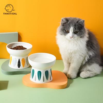 China Automatic Cat Feeder Bowl Ceramic Double Dog Bowl High Quality Custom Ceramic Dog Bowl for sale