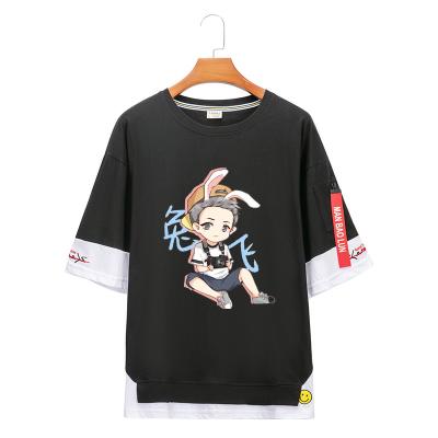 China Viable Pure Cotton Anime Sanye Jiang Xiaogufei Animation Student Fashion Clothes T Short Sleeve Two-dimensional T-shirt for sale