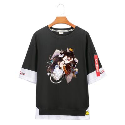 China Viable Erha And Her Peripheral T-Shirt Chu Yaning From The Master Anime White T Ink-Burning Two Pieces Same Sleeve Style Student Shorts for sale