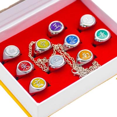 China Single Shadow Ring Xiao Organization Sharingan Secondary Element Cosplay Ring Prop Jewelry Anime Peripheral of Aidouty's Fire for sale