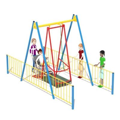 China High quality plastic playground outdoor disabled kids swing set. for sale