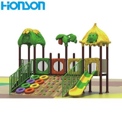 China Outdoor Plastic Playground Tire Rock Climbing Wall Playground with Slide. for sale