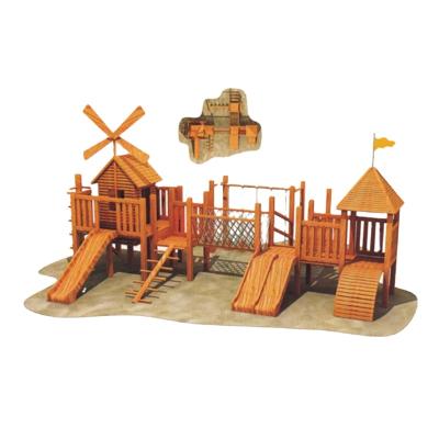 China High Quality Wooden Playground Kids Outdoor Wooden Playground Amusement Equipment For Sale for sale