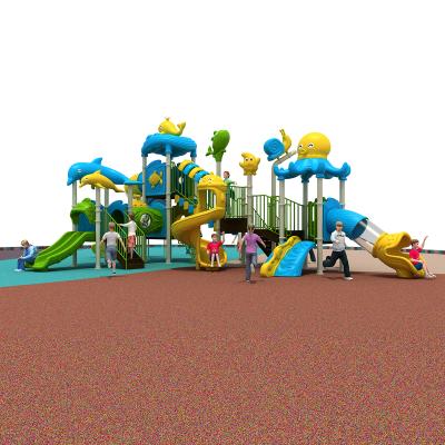 China Outdoor Playground Ocean Shark Fishing Waters Plastic Kids Curved Throw Kids Playground Equipment for sale