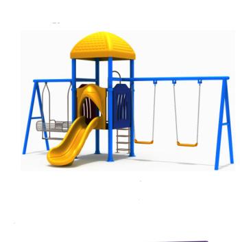 China 2022 New Design Plastic Children's Swing And Slide Multifunctional Swing Outdoor Playground for sale