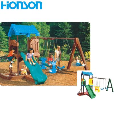 China Net Garden Play Outdoor Furniture Home Slide Combination Children Plastic Swing Chair for sale