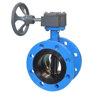 China General Manual Worm Gear Flange Type Butterfly Valve for sale