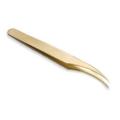 China High Blooming Peacock Gold Clip Stainless Steel Fake Eyelash Clip False Eyelash Tweezers Dolphin Clip Transplant Tool MK015 for sale