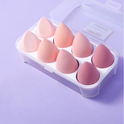 China FACE 8 Pack Cotton Beauty Set Soft Box Wet And Dry Use Makeup Egg Do Not Eat Water Drops Diagonal Powder Puff for sale