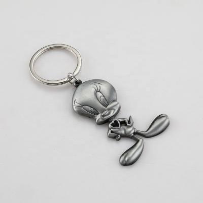 China Wholesale Cute Custom Logo Cartoon Key Holder Design Metal Donald Duck Gift Keychain Key Chain for sale