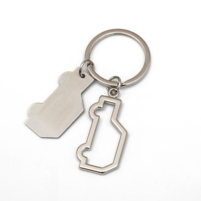 China Gift sublimation logo keychains promotion car key empty metal FOB printing zinc alloy key ring for sale