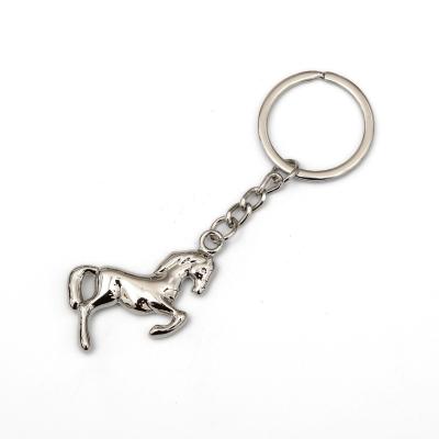 China Hot Selling High Quality Custom Metal Mute Key Tag Metal Mute Key Holder Gift Low Price 3d Horse Key Chain for sale