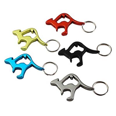 China Wholesale Metal Personalized Cute Kangaroo Bottle Opener Key Chain Logo Custom Bottle Opener for sale