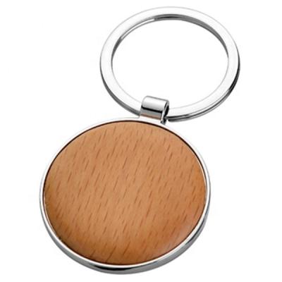 China Wood Keychains For Decoration Wooden Round Shape Key Chain Custom Wood Keyrings for sale