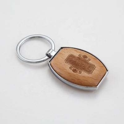 China Custom Wooden Key Chain China Keychain Laser Engrave Name Holder Wooden Key Blank Initial Wooden Keychain for sale