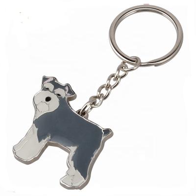 China Soft Hard Dog Flower Sublimation Metal 3d Key Ring Gift Makers Custom Enamel Key Chain for sale