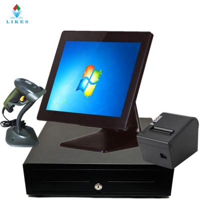 China Real Business 15.6 Inch Flat Touch Screen All In One Cash Register/POS Terminal/POS System for sale