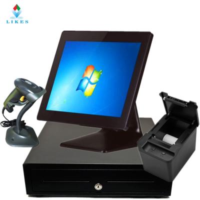 China Real business 15.6 inch flat touch screen all in one cash register LKS-POS980 for sale