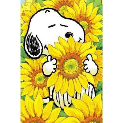 China Full Drill DIY 5D Diamond Painting Cross Stitch Embroidery Modern Snoopy Room Decor for sale