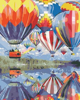 China Hot Modern Air Balloon Painting By Numbers DIY Craft Gift Kits OIL PAINTING Paint By Numbers For Wall Art Canvas Decoration for sale