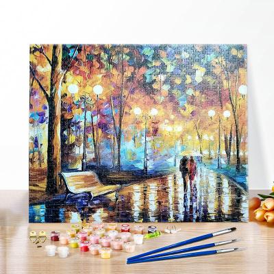 China New adult puzzle custom digital painting wholesale classic/postmodern landscape custom toy jigsaw puzzle 1000 pieces for sale