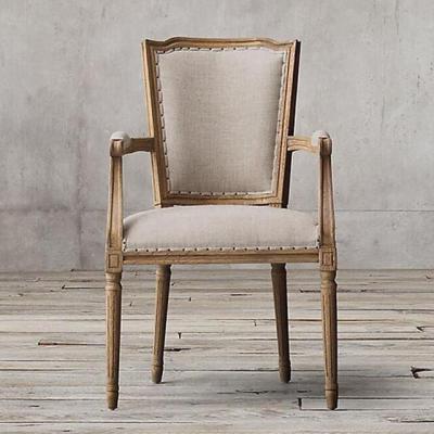 China Wholesale best vintage dining room furniture wood fabric dining chair with armrest for sale Wholesale vintage dining room furniture wood fabric best dining chair with armrest for sale to sell for sale