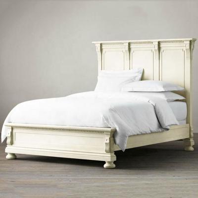 China High Quality Solid Wood Queen Size King Size Solid Wood French Bed Bedroom Furniture Hotel King Size Bed Hotel Bedroom Furniture French Bed High Quality for sale