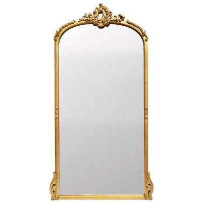 China CLASSIC High End French Bedroom Furniture Solid Wood Smart Antique Standing Dressing Mirror for sale