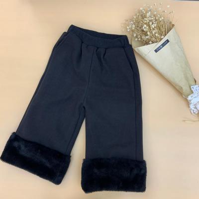 China Anti-Static Winter Keep Warm Kids Clothing Brushed Girls Pants for sale