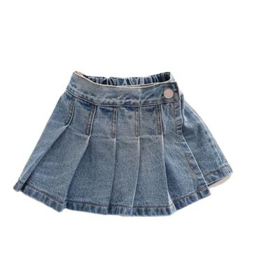 China 2021 New Fashion Babies Summer Denim Cotton Breathable Skirt 100% Baby Clothes Skirt For Girls 1-6t for sale