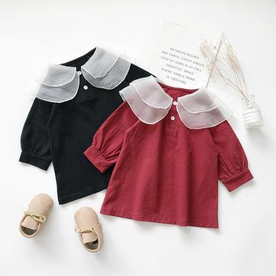 China Korea anti-static wholesale cheap lantern long sleeve children dresses lovely girls a line dress for sale