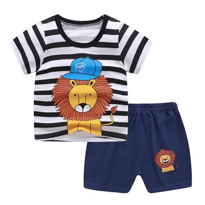 China Cheapest Breathable Kids Clothing Sets Boys Summer Toddler Boy 2 Piece Clothing Set T-shirt + Pants Kids Clothing 2020 Sets for sale