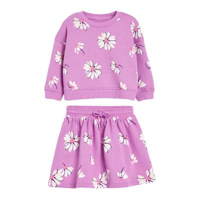 China Chic New Fashion Prairie Toddler Girls Clothing Sets T-shirt Top And Skirt Set Clothing For Children Girl Long Sleeved Falling Children's Skirt for sale