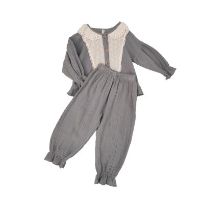 China Fashion Breathable Children's Factory Direct Selling Children's Girls Sleepwear Long Sleeve Loose Casual Pajamas for sale