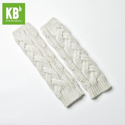 China 100% Cable Acrylic Winter Adult Knitted Arm Warmer Mitten for sale