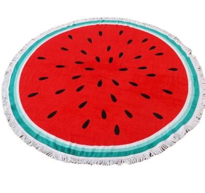 China Popular Pink Printing Microfiber Wholesale Cotton Round Beach Towel Safe For Donut Kids For Adults for sale