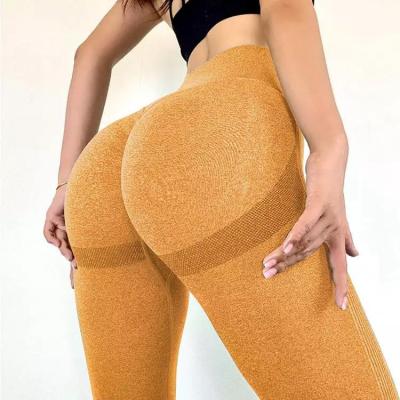 China Low MOQ OEM ODM Fitness Breathable Sexy Workout Plus Size Push Up High Waist Gym Seamless Pants Yoga Leggings For Women for sale