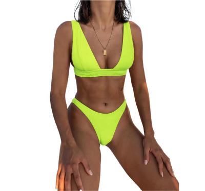 China Eazmol Plus Size Push Up Mini Thong Bikini Beach Wear Thong Bikini G-String High Rise Quick Dry Thong for sale