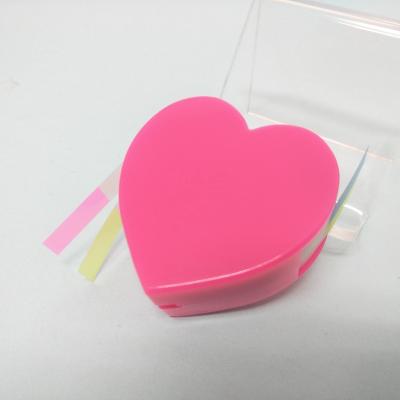 China Cute Heart Shape Self-adhesive Dispenser with Mini Refillable Film Flags for sale