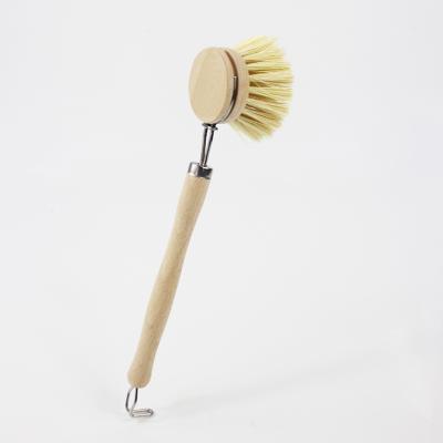 China Coir Tampico Sustainable Coconut Sisal Stiffens Bamboo Palm Fiber Dish Pot Pan Wash Sweep Cleaning Brush for sale