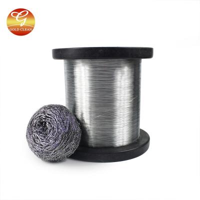 China Scourer AISI410 430 304 diameter 0.7mm 0.13mm 0.12mm stainless steel wire for making scourer for sale