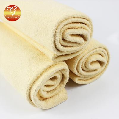 China Viable 100% Nylon Microfiber Chamois Chamois Car Synthetic Leather Car Cleaning Leather Cloth for sale