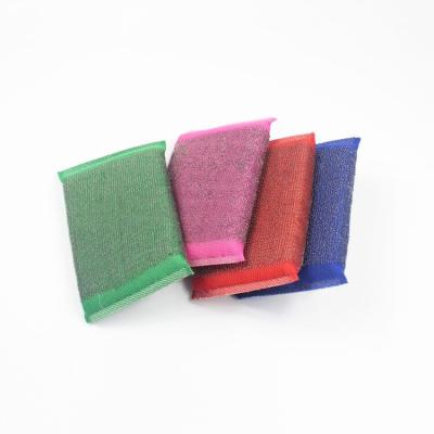 China Sustainable Stainless Steel Wire Green Wire Scouring Pad Sponge Household Cleaning Products For Kitchen for sale