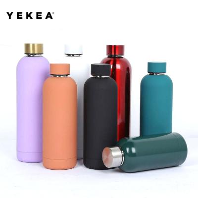 China Viable Different Styles Wall Stainless Steel Water Bottle Vacuum Flask Double Insulated Tiny Flask Tumbler for sale