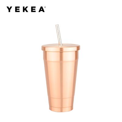 China YEKEA Sustainable Tumblers Cups Mask Custom Vacuum Insulated Double Walled Stainless Steel Sublimation Tumblers With Lid And Straw for sale